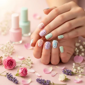 Pastel Floral Nails
