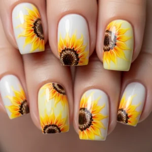 Sunflower Nail Art