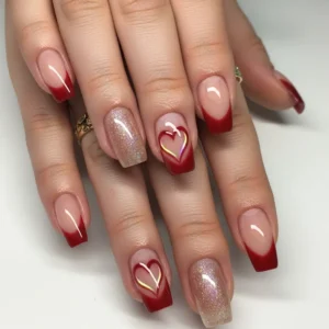 red cat eye nails